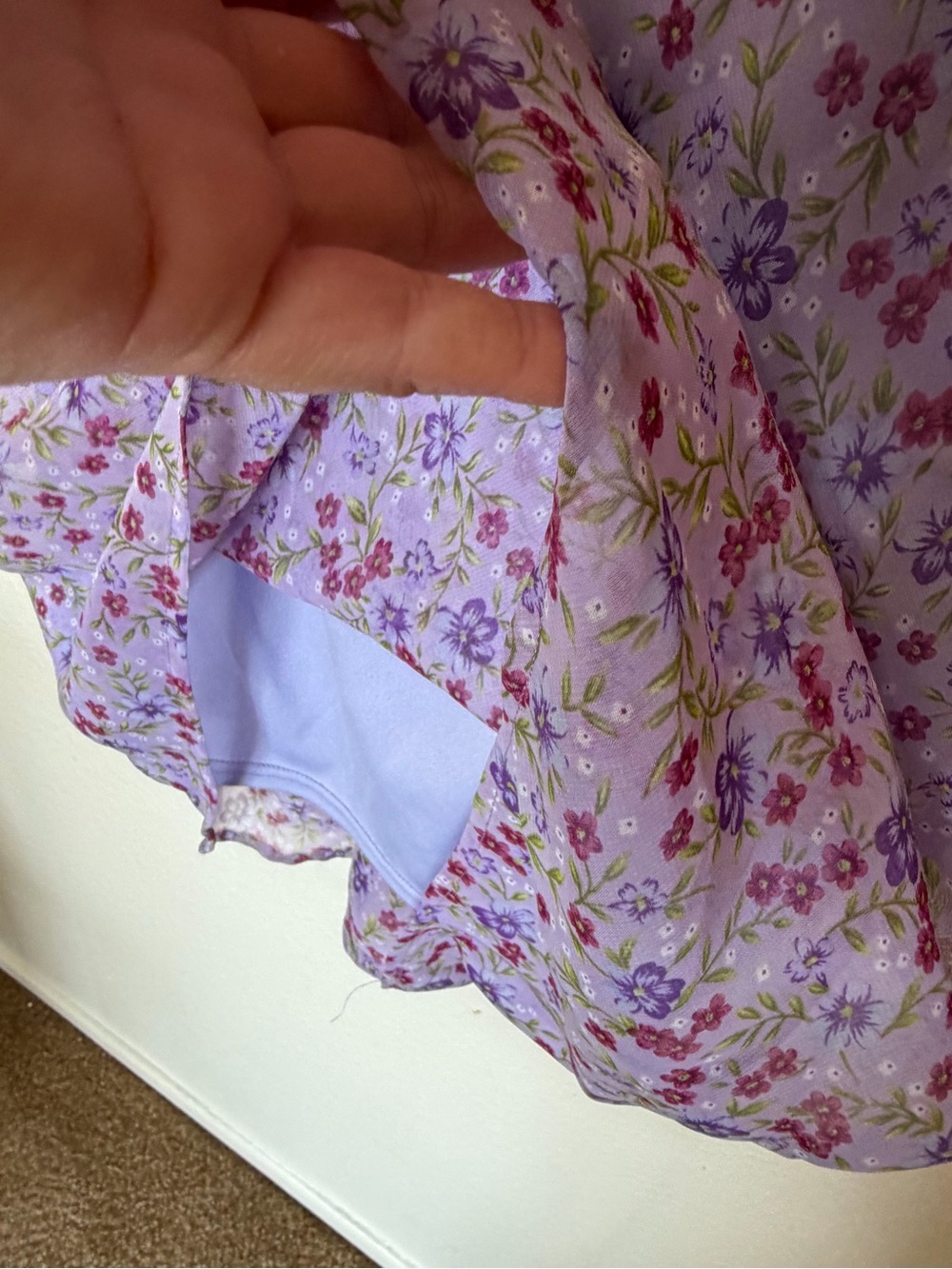 Reformation vintage purple Lavender grunch 90s y2k Floral Midi Dress - Picture 7 of 7